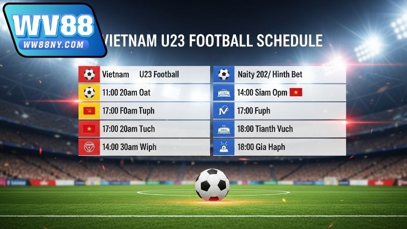 Lịch thi đấu bóng đá Việt Nam U23 – Cập nhật toàn bộ trận 2 Lịch thi đấu bóng đá Việt Nam U23 tại vòng loại U23 châu Á 2026